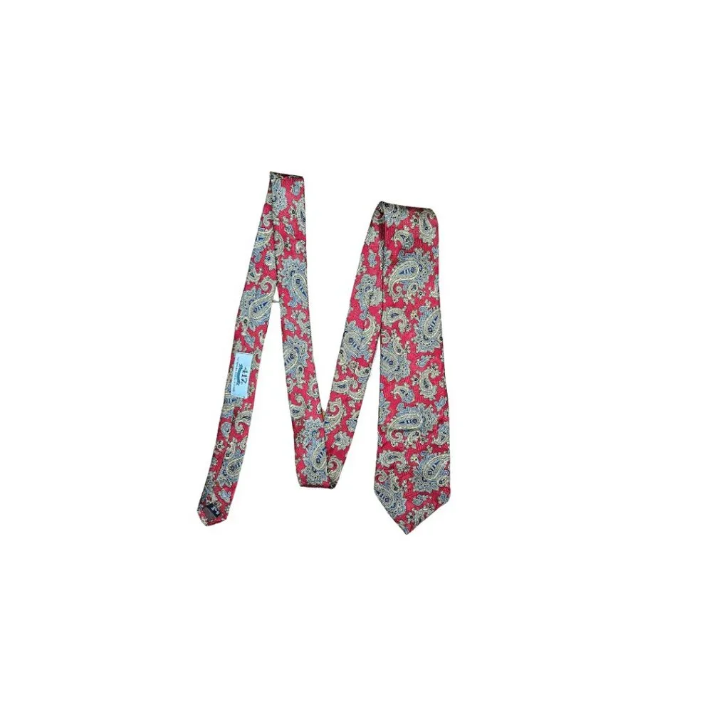 Vintage Van Heusen Boy's Pure Silk Red Paisley Tie